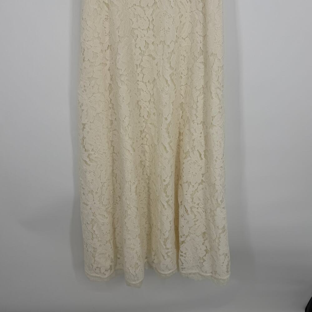 Temperley London Coco Lace Midi Dress Ivory Square Neck Womens US 8 - Picture 8 of 12